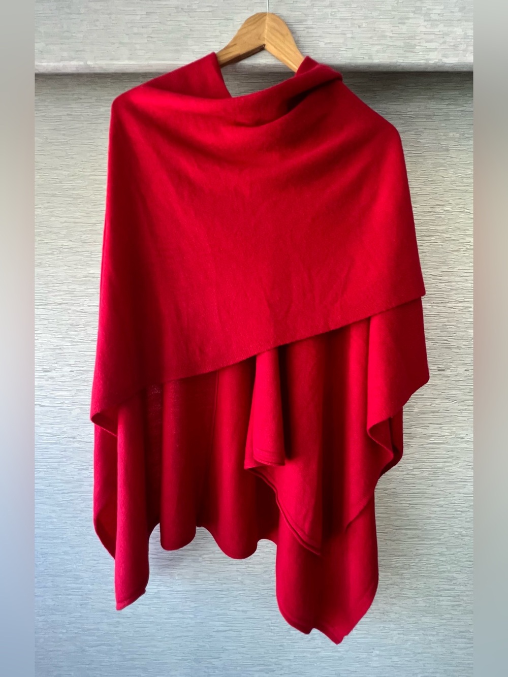 Simply Noelle Beautiful Red Shawl Open Front Wrap ~ Cardigan 🥰
